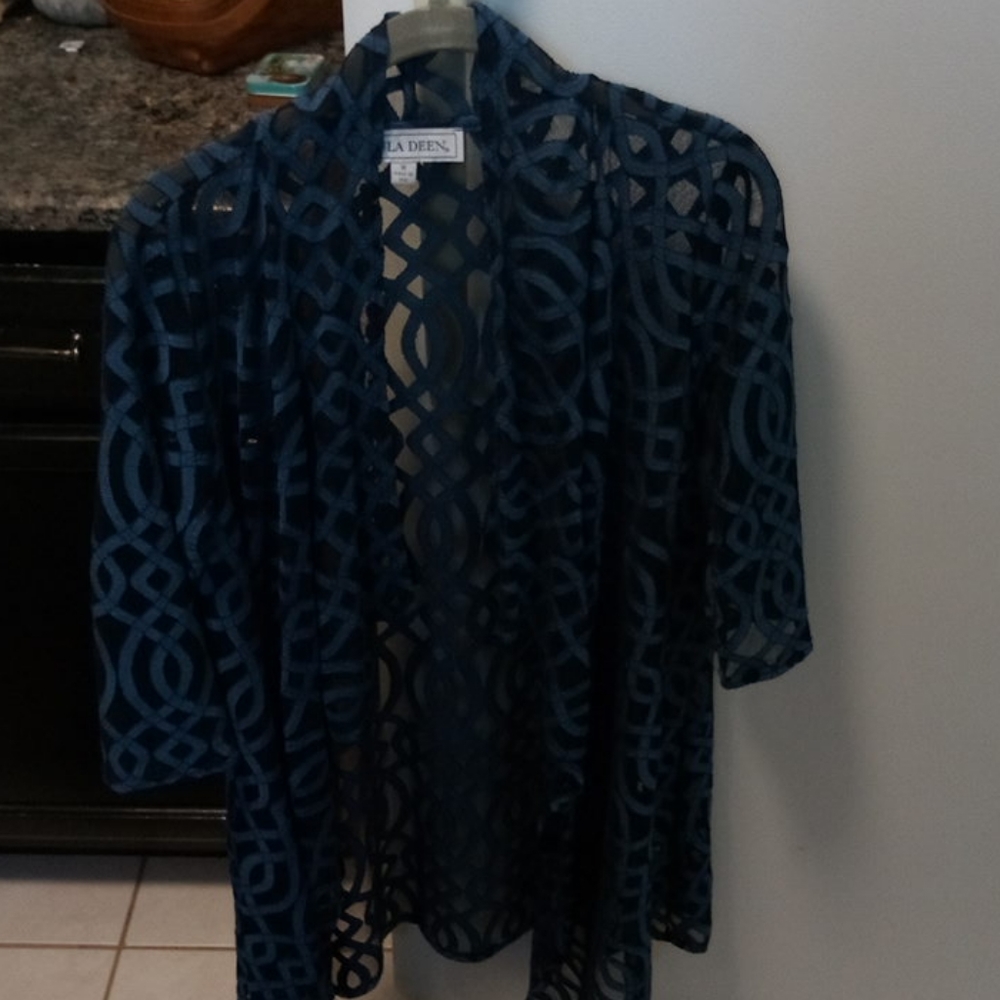 Paula Deen tunic sheer jacket